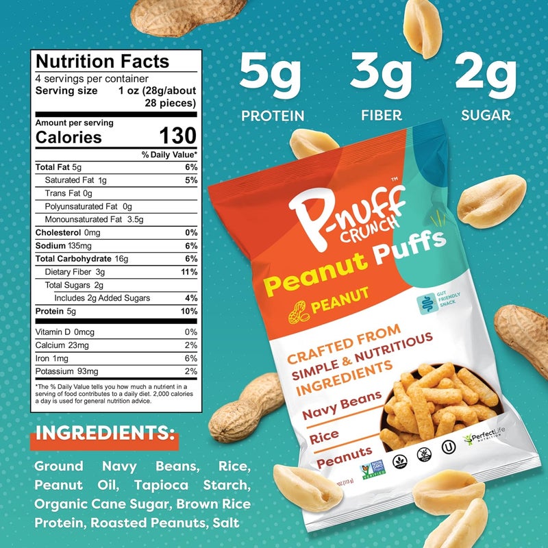 Pnuff P-nuff Crunch Roasted Peanut Puffs - 3-Pack - Image 2
